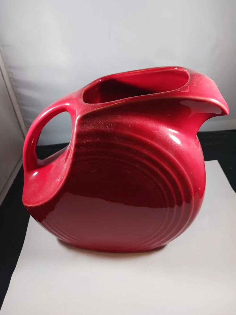 Fiestaware Scarlet Red Large Disc Pitcher 67oz Homer Laughlin